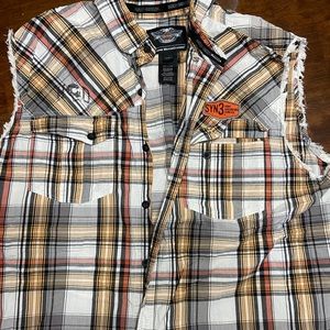 Harley Davidson button up tank top